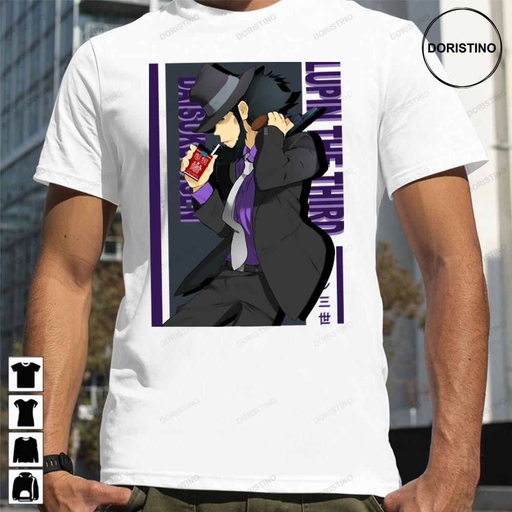 Purple Background Daisuke Jigen Lupin Iii Limited Edition T-shirts